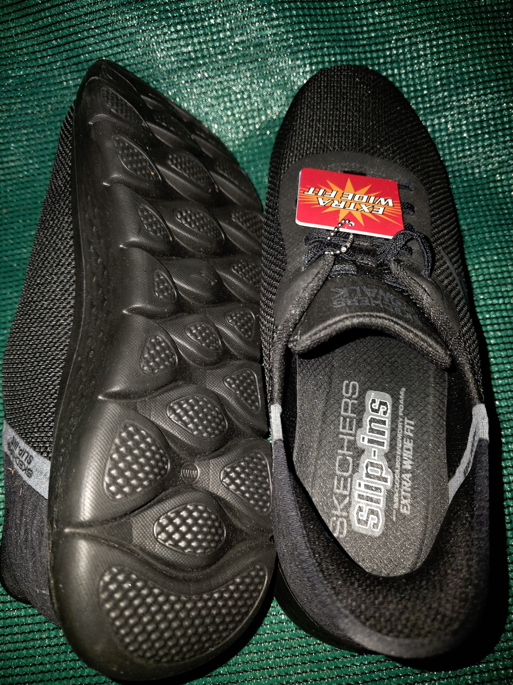 New Size 12 Extra Wide Men's Skechers GO walk Flex Slip-In Sneakers  Black Shoes - Picture 4 of 6
